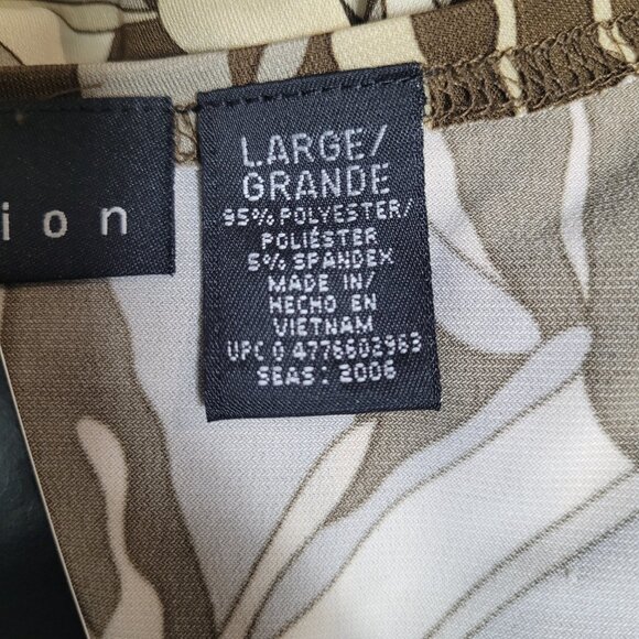 NWT Attention Faux Wrap Dress Size Large – Abstract Print Short Sleeve Stretch - Picture 9 of 10